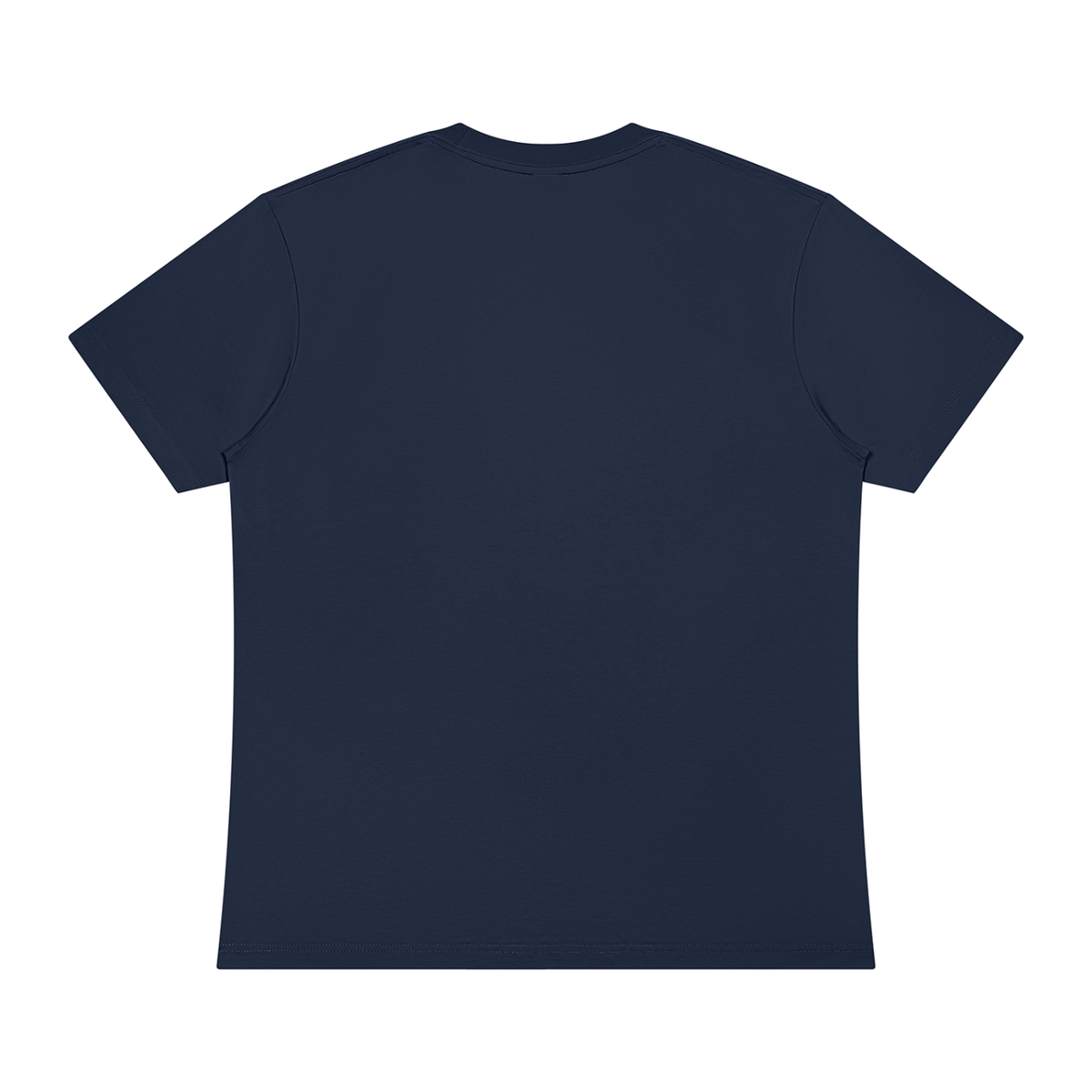 Unisex Sorona Crewneck T-Shirt in navy blue, alternate angle