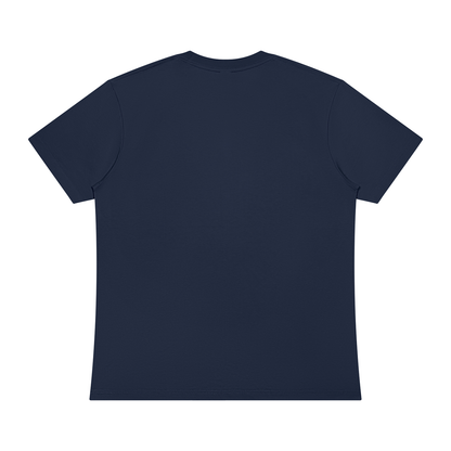 Unisex Sorona Crewneck T-Shirt in navy blue, alternate angle