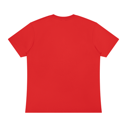 Unisex Sorona Crewneck T-Shirt in red, alternate angle