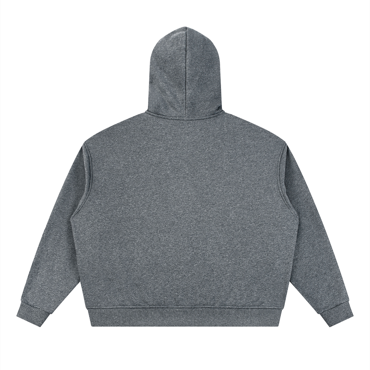 Unisex Sparkles Full Zip Boxy Hoodie in flower gray, alternate angle