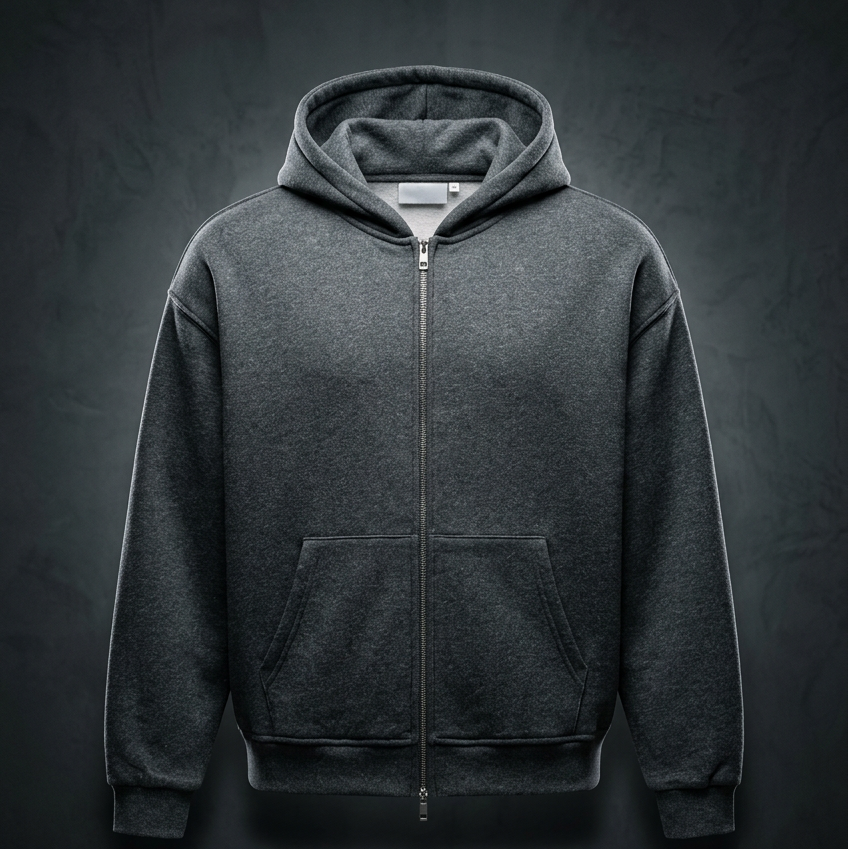 Unisex Sparkles Full Zip Boxy Hoodie