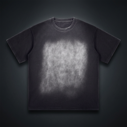 Unisex Square Patch Monkey Washed T-Shirt