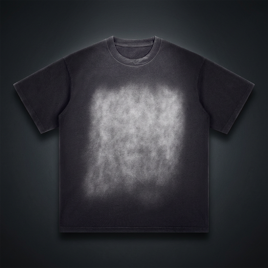 Unisex Square Patch Monkey Washed T-Shirt