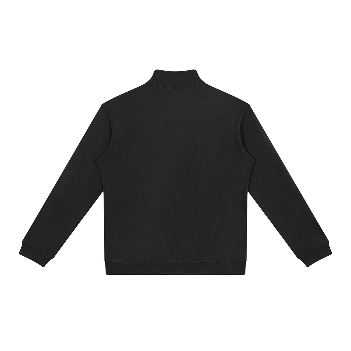 Unisex Stand Collar Full Zip Jacket in black, alternate angle