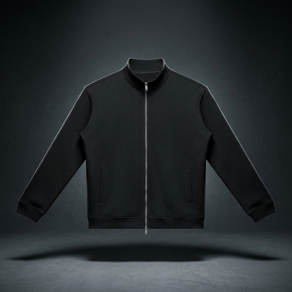 Unisex Stand Collar Full Zip Jacket