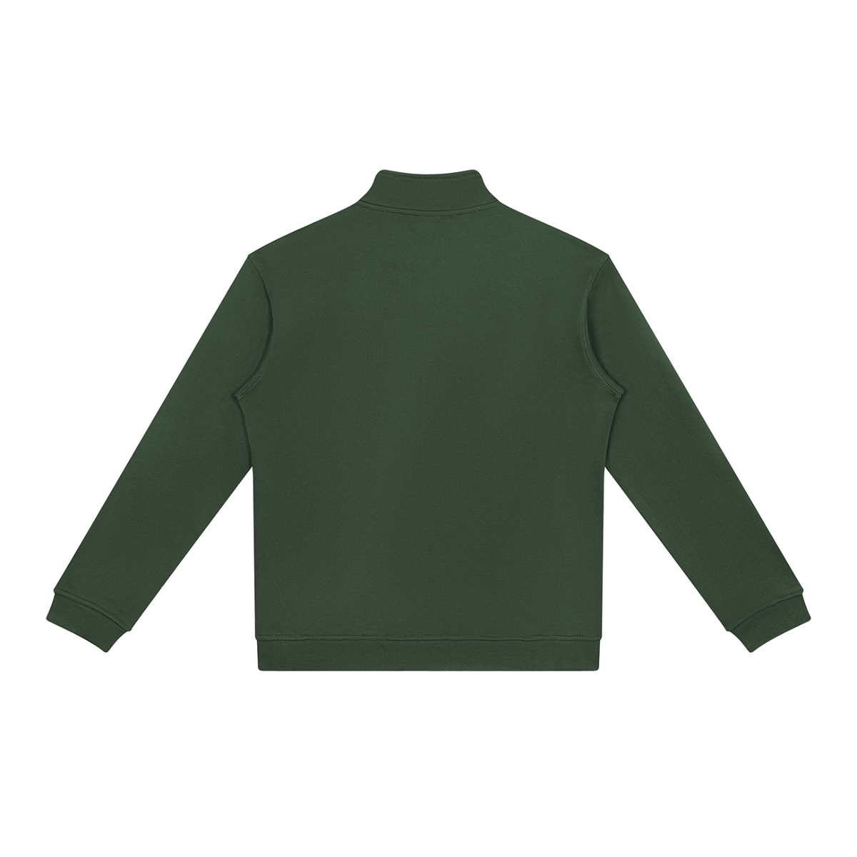 Unisex Stand Collar Full Zip Jacket in blackish green, alternate angle