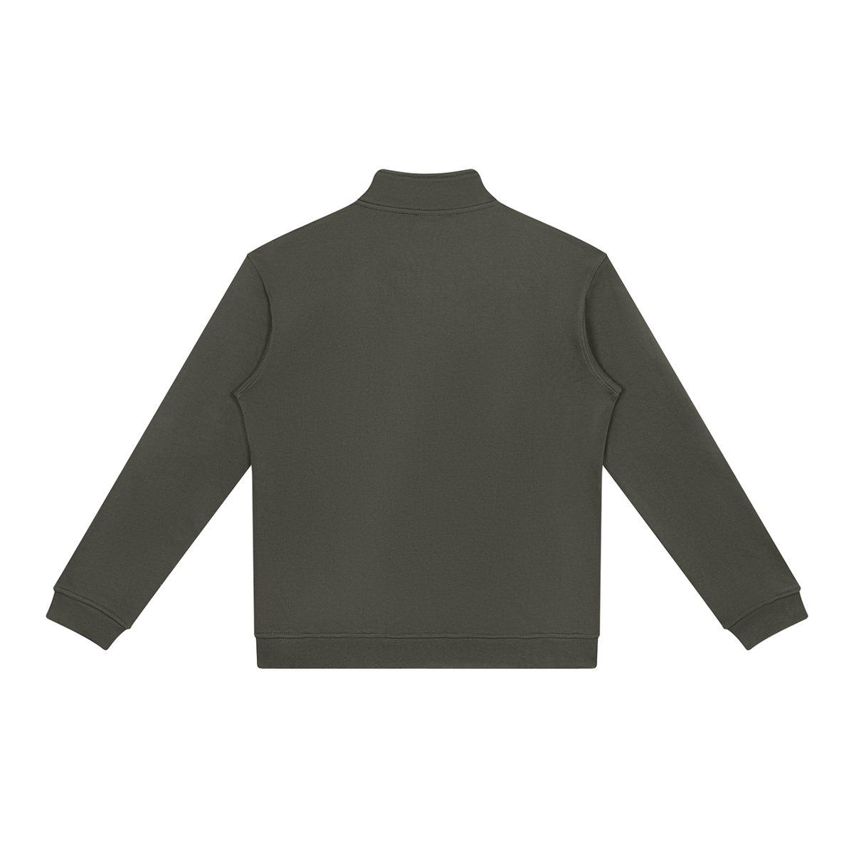 Unisex Stand Collar Full Zip Jacket in dark gray, alternate angle