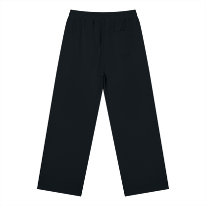 Unisex Straight Leg Sweatpants in black, alternate angle