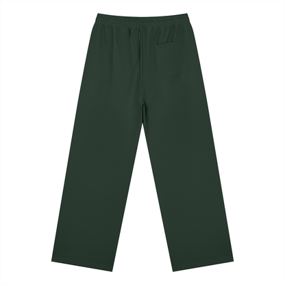 Unisex Straight Leg Sweatpants in blackish green, alternate angle
