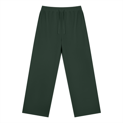 Unisex Straight Leg Sweatpants in blackish green