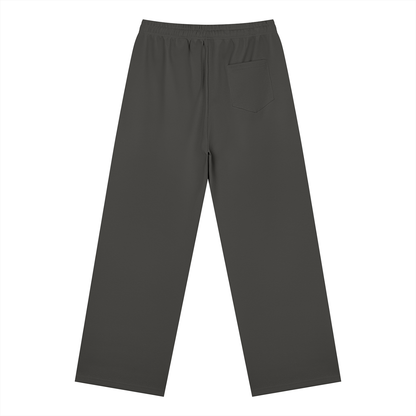Unisex Straight Leg Sweatpants in charcoal gray, alternate angle