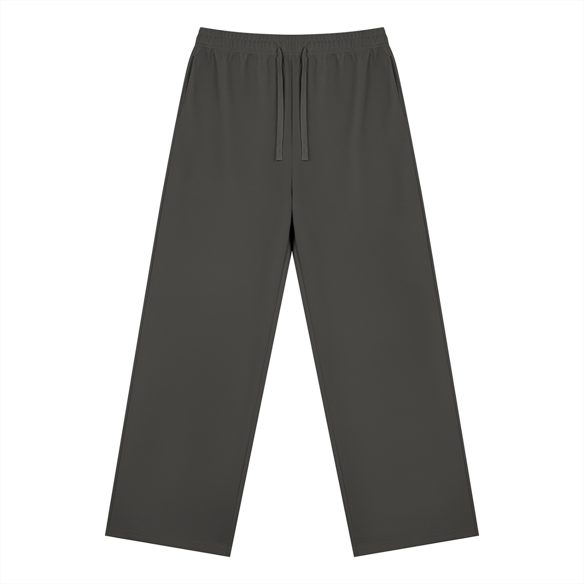 Unisex Straight Leg Sweatpants in charcoal gray
