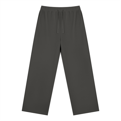 Unisex Straight Leg Sweatpants in charcoal gray