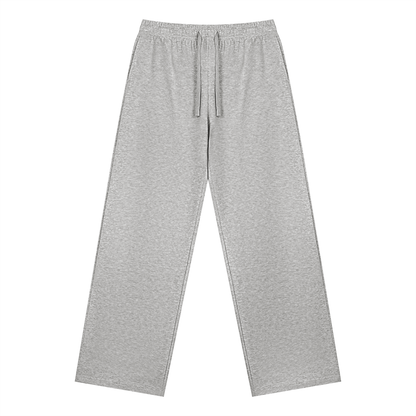Unisex Straight Leg Sweatpants in flower gray