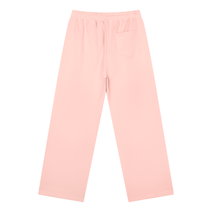 Unisex Straight Leg Sweatpants in light pink, alternate angle
