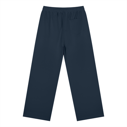 Unisex Straight Leg Sweatpants in navy blue, alternate angle