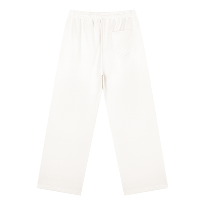 Unisex Straight Leg Sweatpants in white, alternate angle