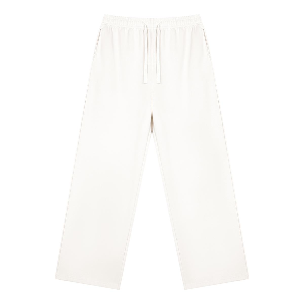 Unisex Straight Leg Sweatpants in white