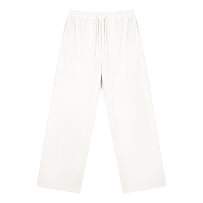 Unisex Straight Leg Sweatpants in white