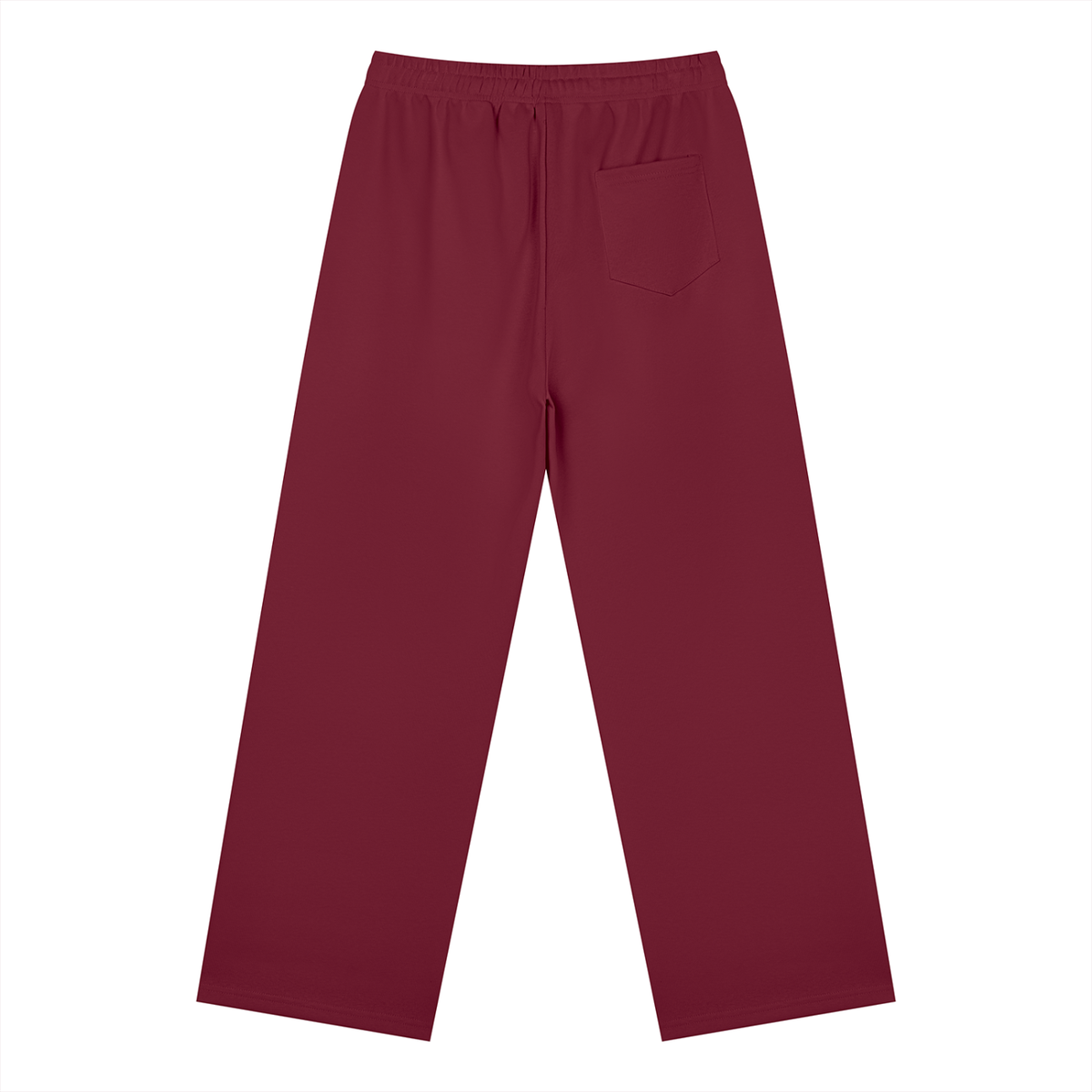 Unisex Straight Leg Sweatpants in wine red, alternate angle
