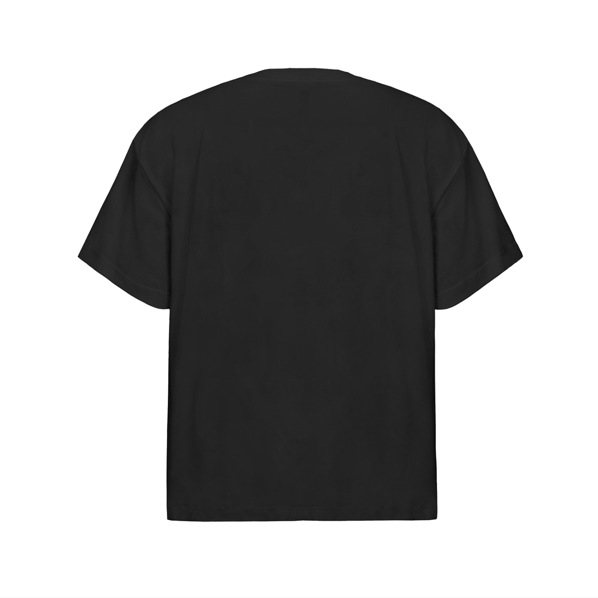 Unisex Streetwear Oversized Cotton T-Shirt in black beauty, alternate angle
