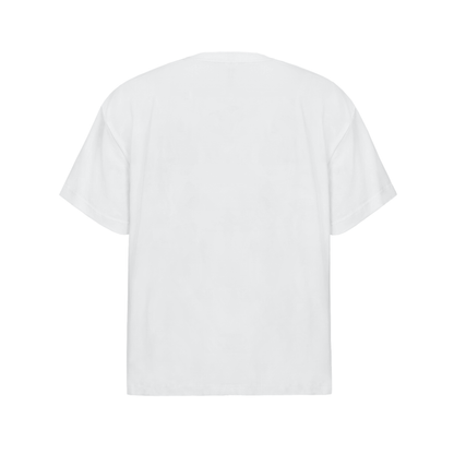 Unisex Streetwear Oversized Cotton T-Shirt in lucent white, alternate angle