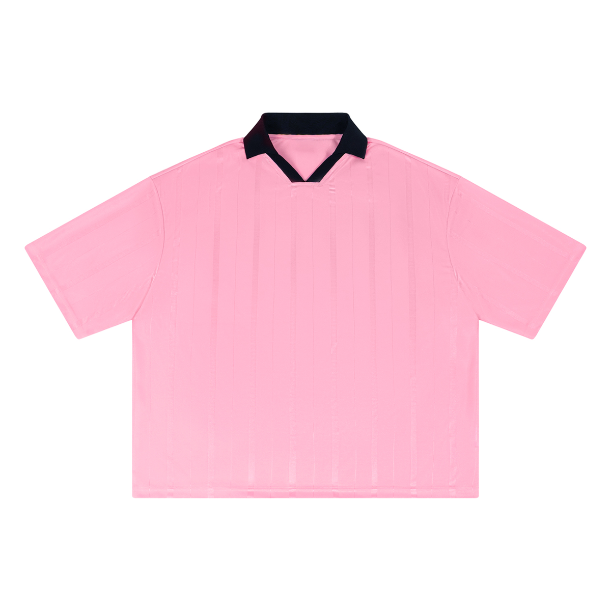 Unisex Striped Boxy Soccer Jersey in pink