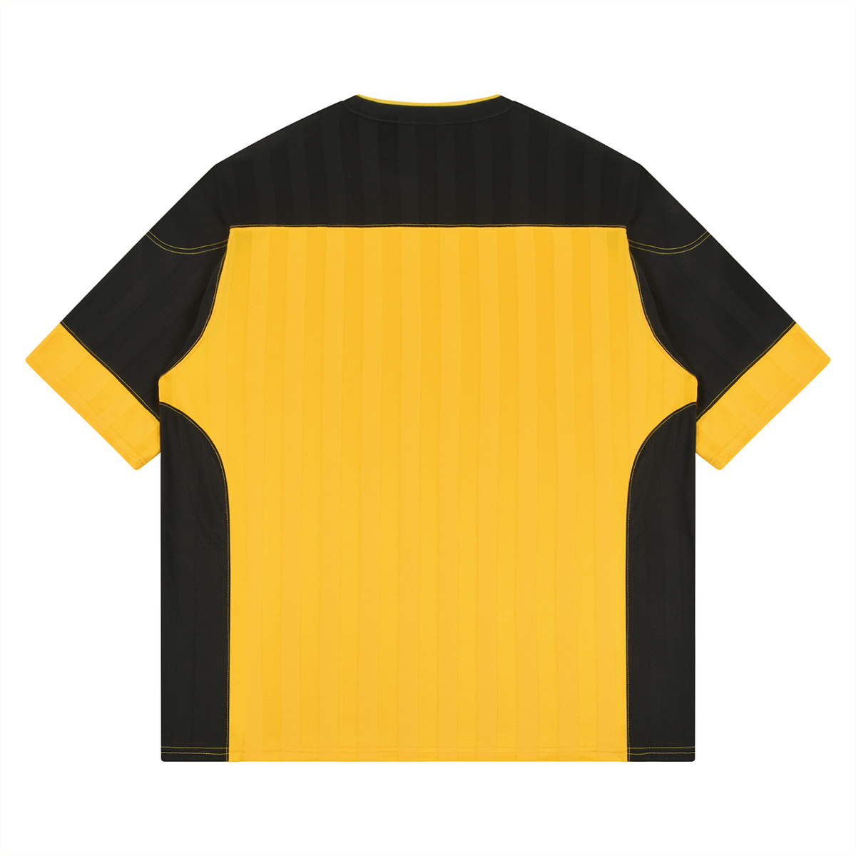Unisex Striped Drop Shoulder Jersey in yellow with black, alternate angle