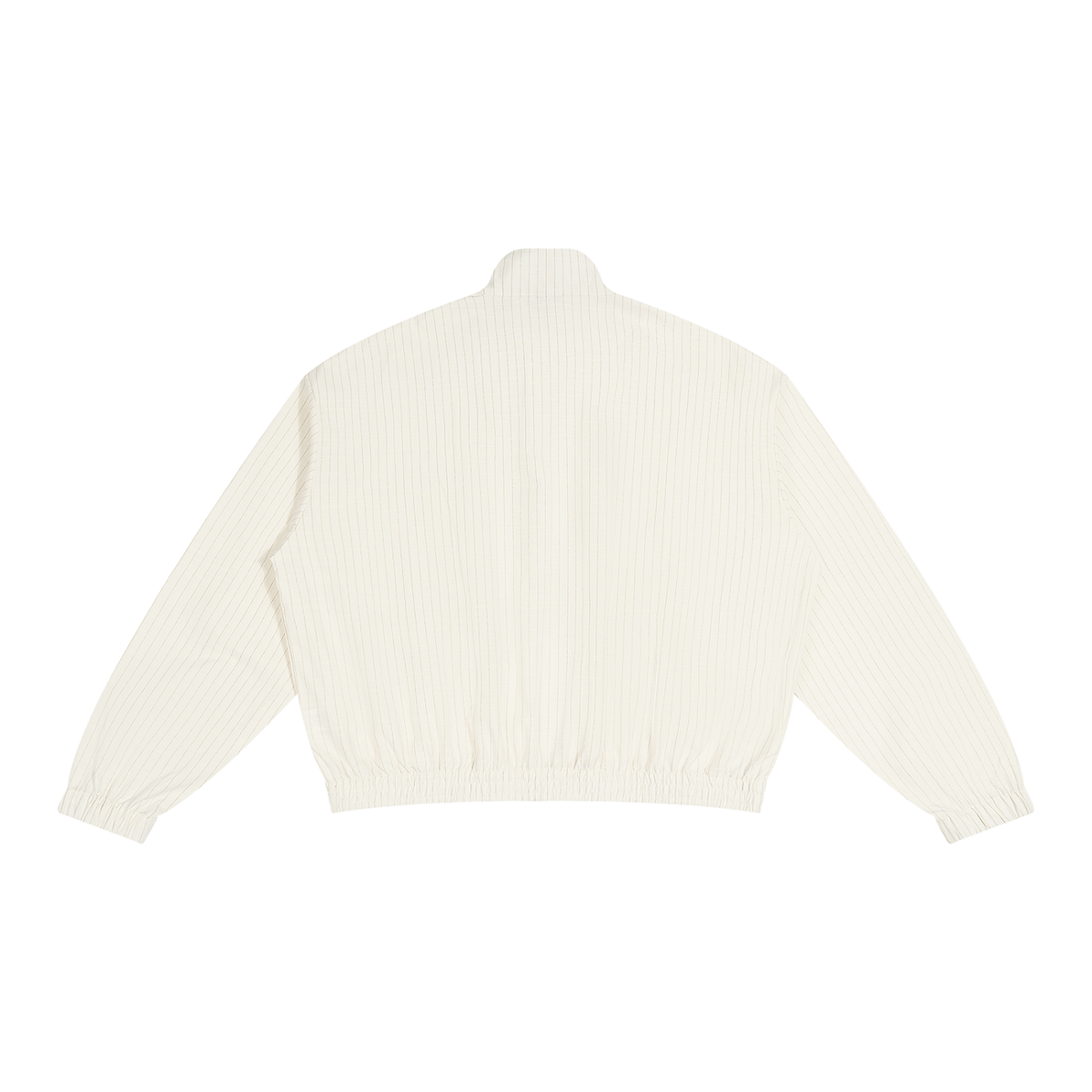 Unisex Striped Full-Zip Track Jacket in white, alternate angle