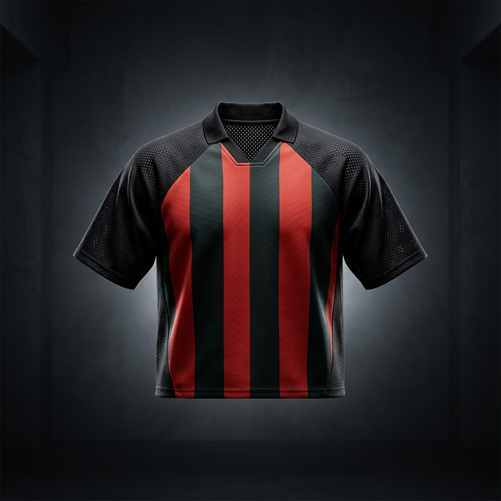 Unisex Striped Mesh Boxy Soccer Jersey