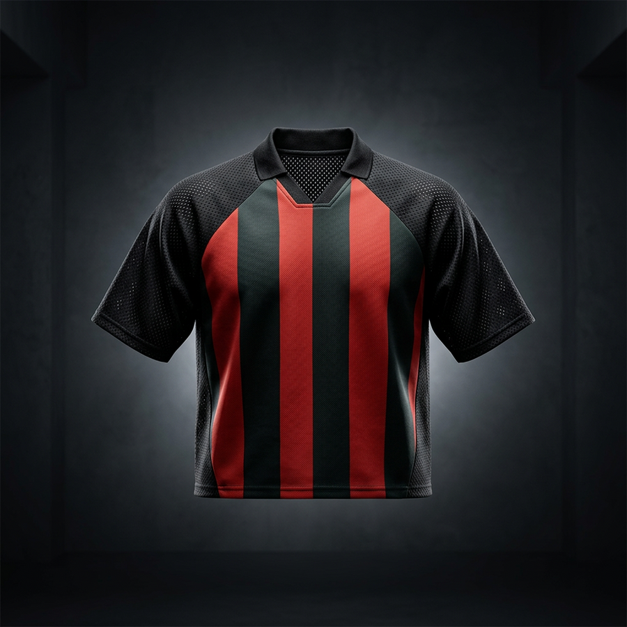 Unisex Striped Mesh Boxy Soccer Jersey