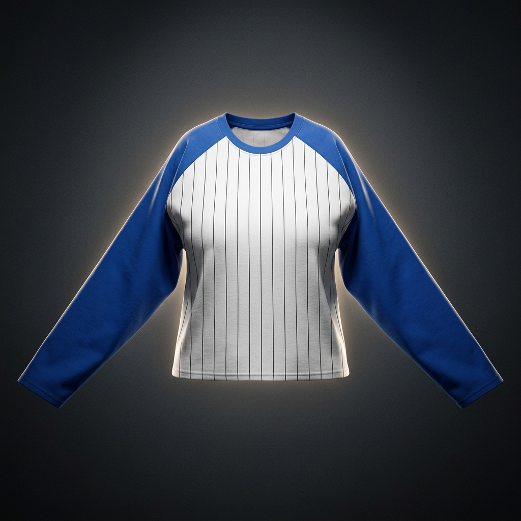 Unisex Striped Raglan Long Sleeve T-Shirt