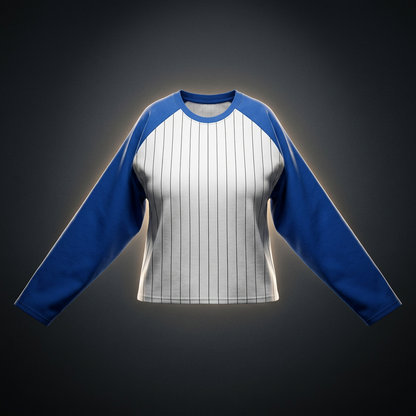 Unisex Striped Raglan Long Sleeve T-Shirt
