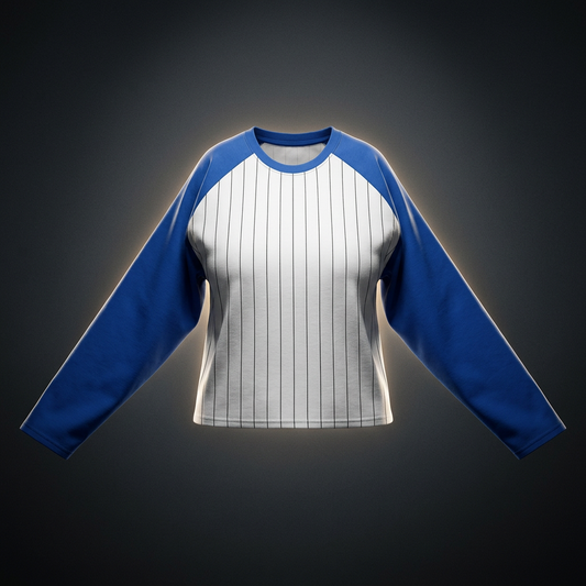 Unisex Striped Raglan Long Sleeve T-Shirt