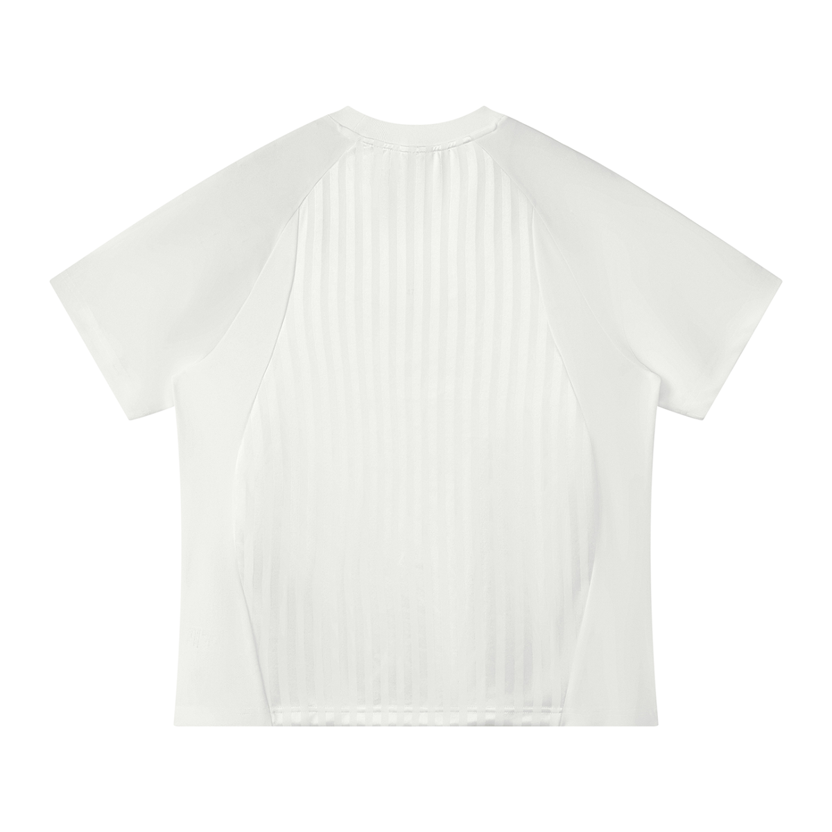 Unisex Striped Soccer Jersey in white, alternate angle