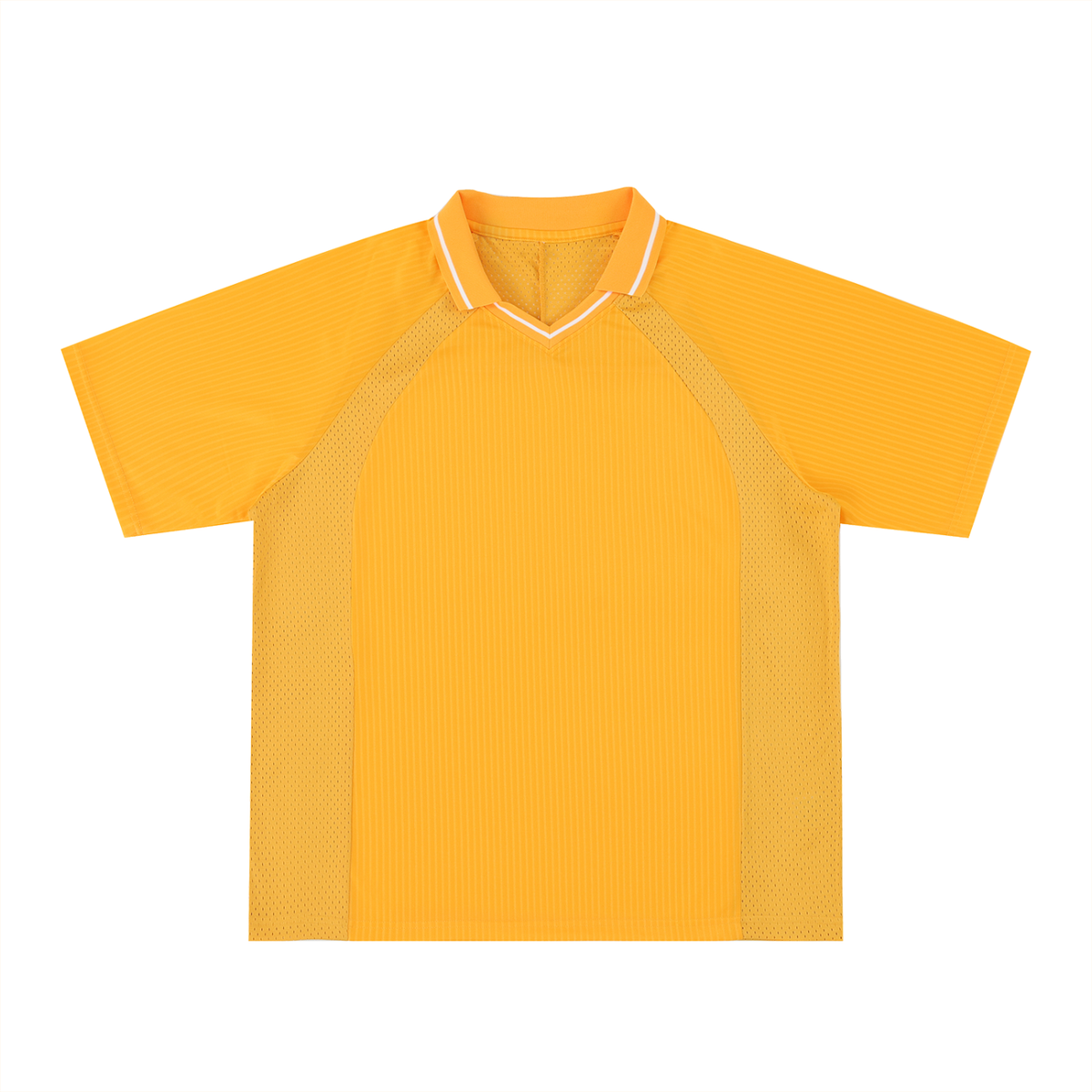 Unisex Striped V-Neck Soccer Jersey in yellow