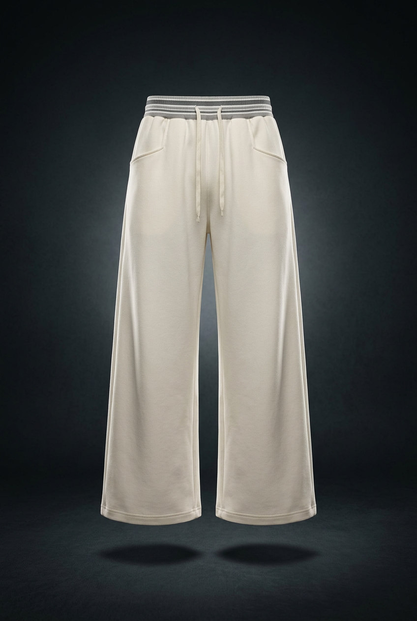 Unisex Striped Waist Wide Leg Pants