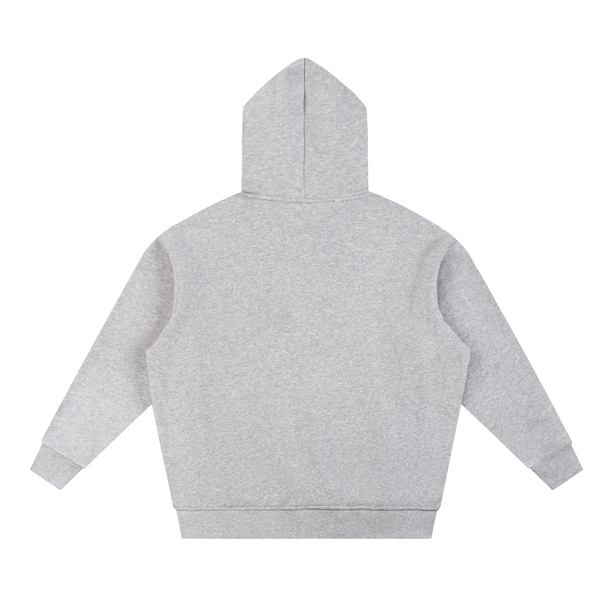 Unisex Sun Fade Contrast Tape Fleece Hoodie in flower gray, alternate angle