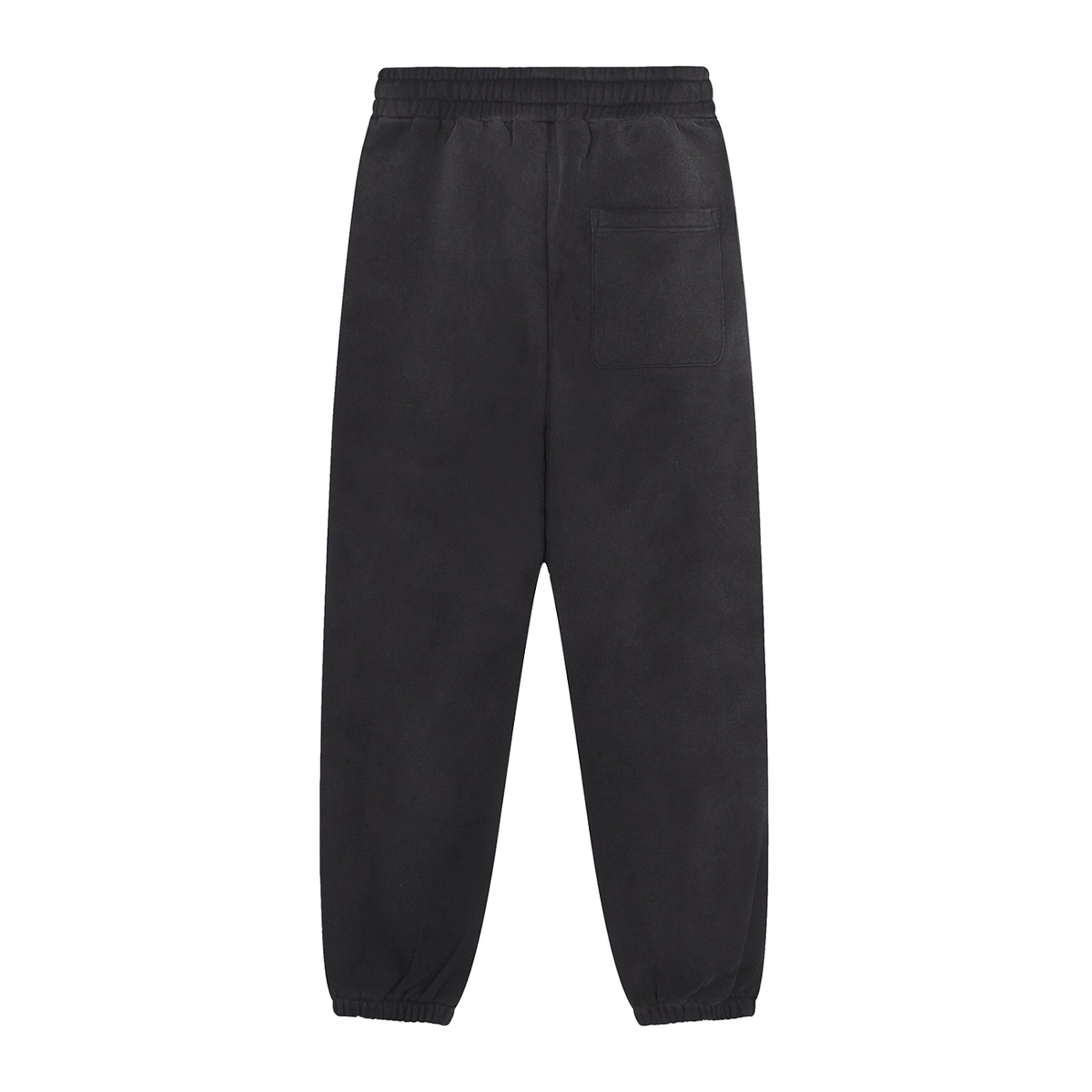Unisex Sun Fade Contrast Tape Fleece Jogged Sweatpants in black, alternate angle
