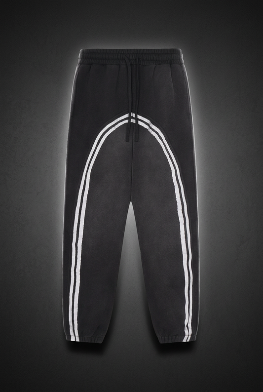 Unisex Sun Fade Contrast Tape Fleece Jogged Sweatpants