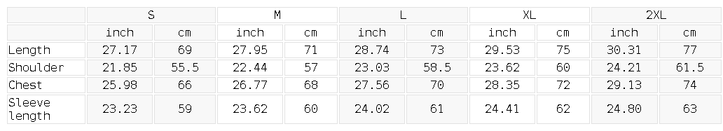 Size chart for the Unisex Sun Fade Frayed Fleece Hoodie
