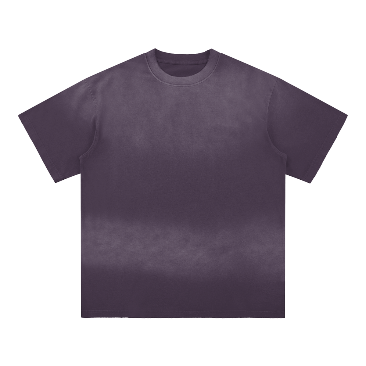 Unisex Sun Fade Hand-Frayed Cotton T-Shirt in purple