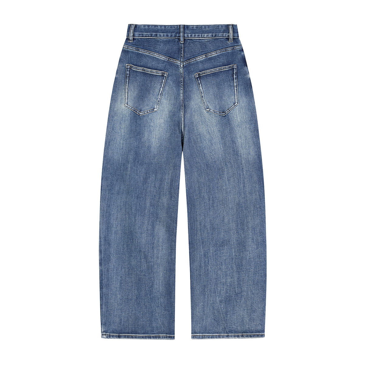 Unisex Sun Fade Heavyweight Denim Jeans in blue, alternate angle