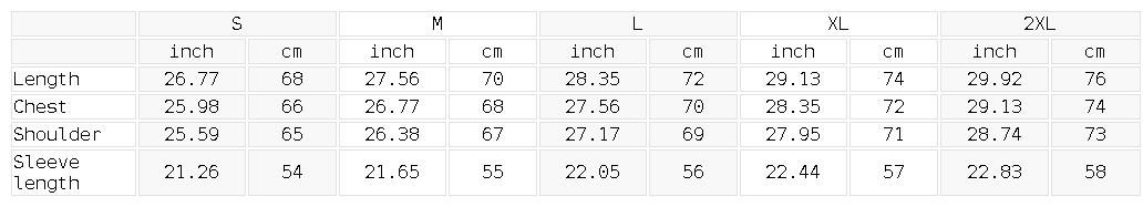 Size chart for the Unisex Sun Fade Raw Edge Quarter-Zip Sweatshirt