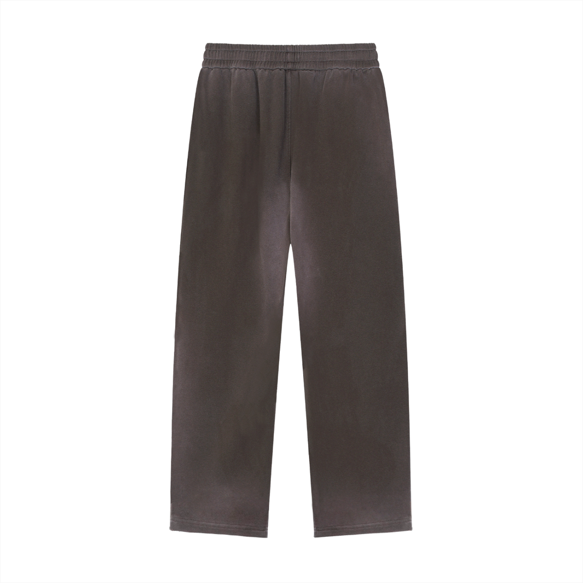 Unisex Sun Fade Raw Edge Straight-Leg Sweatpants in brown, alternate angle