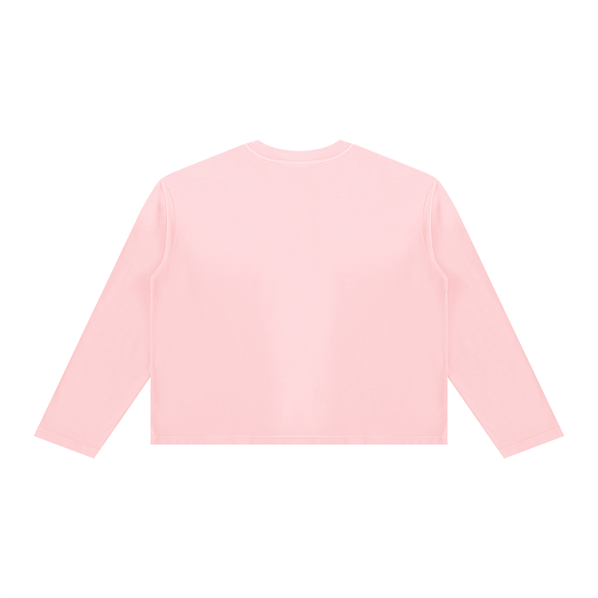 Unisex Sunfade Boxy Long Sleeve T-Shirt in pink, alternate angle