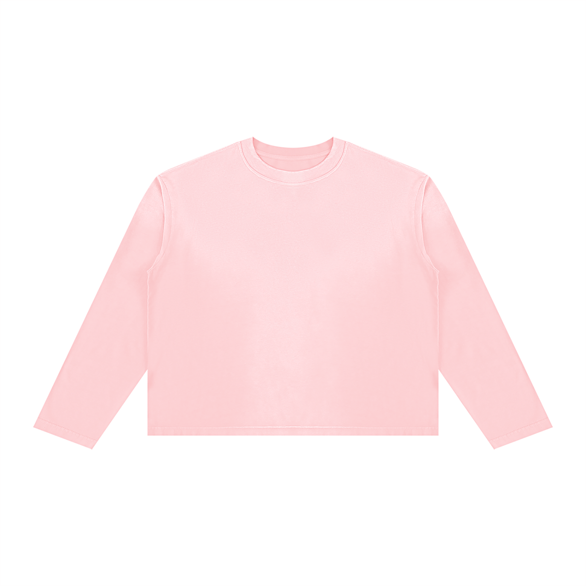 Unisex Sunfade Boxy Long Sleeve T-Shirt in pink