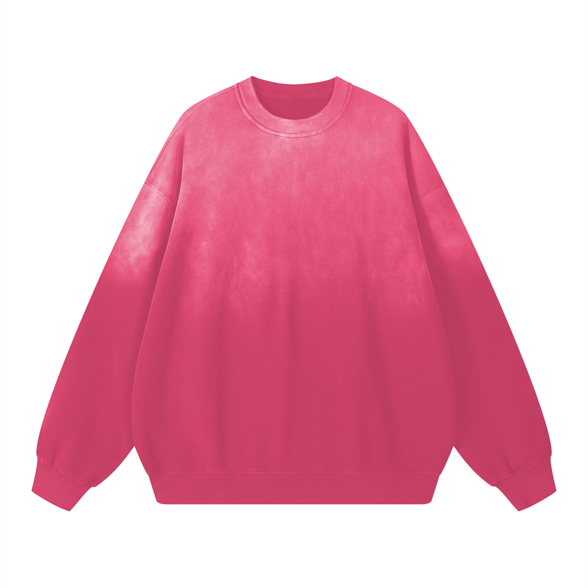 Unisex Sunfade Drop-Shoulder Cotton Sweatshirt in pink