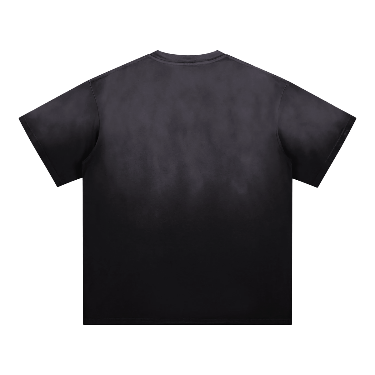 Unisex Sunfade Edge Gradient T-Shirt in black, alternate angle