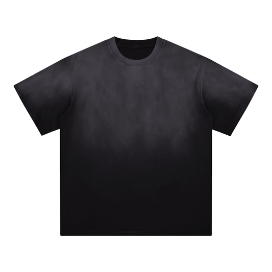 Unisex Sunfade Edge Gradient T-Shirt in black